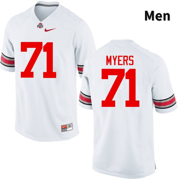 Ohio State Buckeyes Josh Myers Men's #71 White Game Stitched College Football Jersey